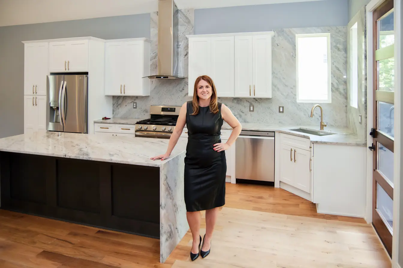Erin Tunney inside a completed Nashville home