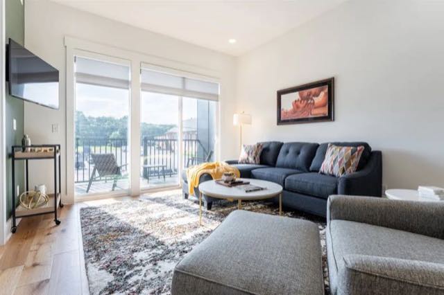 Open living room at The Avery
