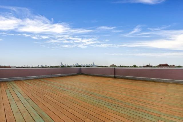 Rooftop deck and skyline view at The Eagle